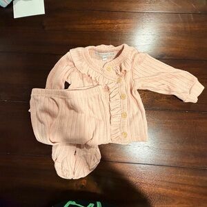 Rachel Zoe Soft Pink Baby Top with Ruffles